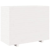 ZNTS Garden Planter White 90x40x72.5 cm Solid Wood Pine 3282595