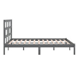 3101240 Bed Frame without Mattress Grey Solid Wood Pine 200x200 cm