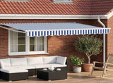 Electric Retractable Awning Blue and White 3 x 2 m 3419873