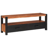 Media Cabinet Brown 110 x 30 x 40 cm Solid Acacia Wood 4104009