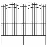 Garden Fence Woerden with Spear Top Black 240x175 cm Steel 151083