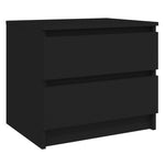 ZNTS Bed Cabinet Black 50x39x43.5 cm Engineered Wood 806195