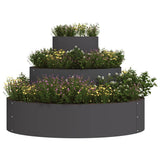 Garden Planter Black 90 x 90 x 20 cm Cold-rolled Steel 873648