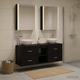 Bathroom Cabinet Set 5 pcs Black Oak Engineered Wood 3406688