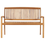 2-Seater Stacking Garden Bench 128.5 cm Solid Teak Wood 49388