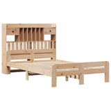 Bookcase Bed without Mattress 135x190 cm Double Solid Wood Pine 3308897