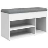 Shoe Bench White 82x32x45.5 cm Engineered Wood 835026