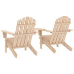 Garden Adirondack Chairs with Tea Table Solid Fir Wood 315892