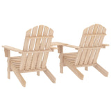 Garden Adirondack Chairs with Tea Table Solid Fir Wood 315892