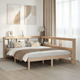 Bookcase Bed without Mattress 150x200 cm Solid Wood Pine 3324314