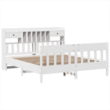 Bed Frame without Mattress White 180x200 cm Super King Solid Wood Pine 3323252