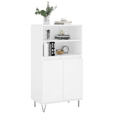 Highboard White 60x36x110 cm Engineered Wood 831484