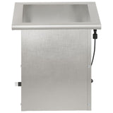 Garden Planter with LED Silver 30 x 30 x 30 cm Stainless Steel 8008064