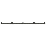 Sliding Door Hardware Kit 400 cm Steel Black 3295802