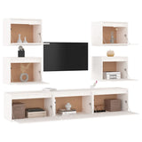 TV Cabinets 7 pcs White Solid Wood Pine 3100225