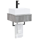 Wall-Mounted Wash Basin Grey Sonoma 40 x 41 x 39 cm 890204