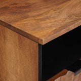 TV Cabinet with Drawer Acacia Brown Finish 100 x 33 x 46 cm 4017918