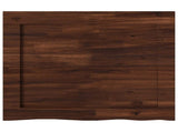 Live Edge Table Top 80 x 60 x 3.5 cm Rectangular Dark Brown 938533