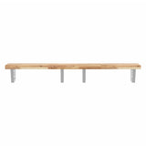 ZNTS Basin Shelf Wall Mounted Steel and Solid Wood Acacia 3302710