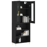 Highboard Black 69.5x34x180 cm Engineered Wood 3198714