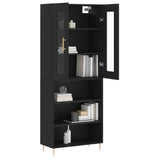 Highboard Black 69.5x34x180 cm Engineered Wood 3198714