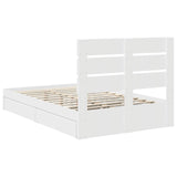 Storage Bed with Headboard White 120 x 190 cm Engineered Wood 3411913