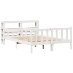 Bed Frame without Mattress White 160x200 cm Solid Wood Pine 3305909