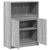 Sideboard with LED Grey Sonoma 72x34x100 cm Engineered Wood 852164
