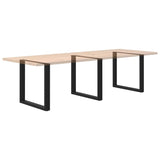 ZNTS Coffee Table Legs U-Shaped 3 pcs Black 90x cm Steel 4013208