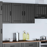 Kitchen Wall Cabinet Lucca Black Engineered Wood 853828