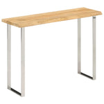 Console Table with Live Edge 105x33x76 cm Solid Wood Mango 372766