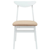 Dining Chairs 2 pcs White 42 x 47.5 x 81 cm Solid Rubber Wood 42020436