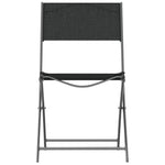 Folding Outdoor Chairs 2 pcs Black Steel and Textilene 318766