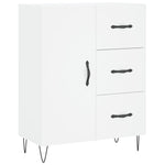 Highboard White 69.5x34x180 cm Engineered Wood 3189437