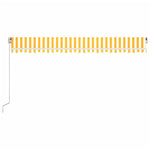 ZNTS Manual Retractable Awning with LED 500x300 cm Yellow and White 3068943