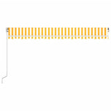 Manual Retractable Awning with LED 500x300 cm Yellow and White 3068943