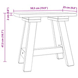 Bench Natural 50.5 x 25 x 47.5 cm Solid Mahogany wood 42012394