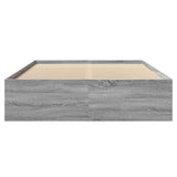 Bed Frame Grey Sonoma Engineered wood Double Bed Frame 3295686