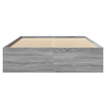 Bed Frame without Mattress Grey Sonoma 140x200 cm Engineered Wood 3295658