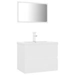 ZNTS Bathroom Furniture Set White Engineered Wood 3071675