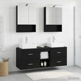 Bathroom Furniture Set 5 pcs Black Oak 3406800