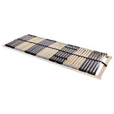 Slatted Bed Base Brown 140 x 190 cm Solid Beech Wood 42015255
