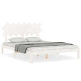 Bed Frame without Mattress White 140x190 cm Solid Wood Pine 3193707