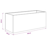 Garden Planter 2 pcs White 100 x 40 x 40 cm Cold-rolled Steel 8005249