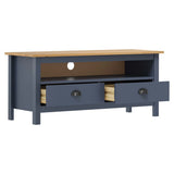 TV Cabinet Hill Grey 110x40x47 cm Solid Pine Wood 288925