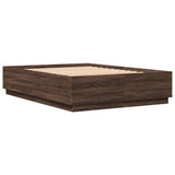 Bed Frame without Mattress Brown Oak 120x200 cm 3209715