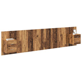 Headboard with Cabinet 3 pcs Old Wood Engineered Wood 3415682