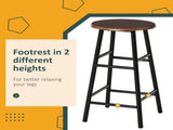 Bar Table Set, Bar Table and Stools Set, Footrest and Storage Shelf, for Kitchen, Dining Room, Pub, T3398P343022