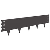 Lawn Edging 20 pcs 100 x 25 cm Steel Black 8008603