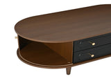 100 x 50 x 36 cm, living room coffee, walnut wood finish. Coffee with two drawers, sofa N605P439636N